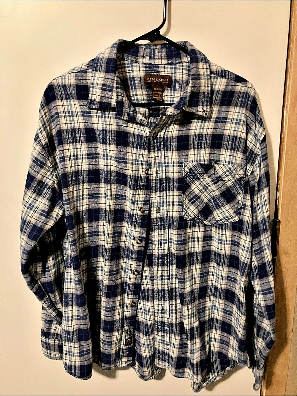Pendleton Plaid Button Down in Blue & White Like New